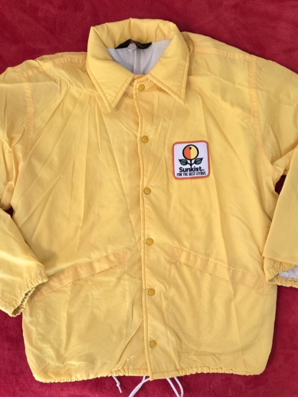 VTG Dunbrooke Sunkist Pla-Jac Snap Lined Nylon Jacket USA Made Size Medium